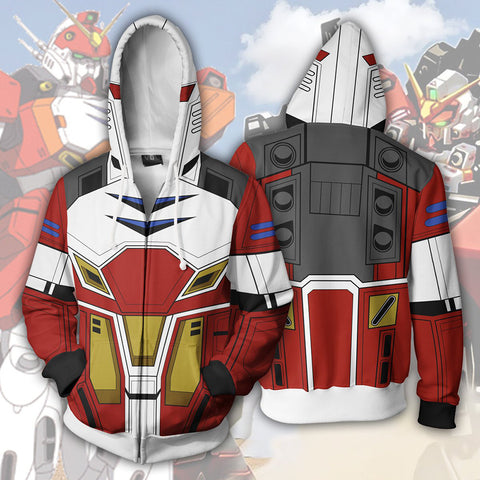 3D Printing Gundam Zip Up Hoodie MZH213 - icoshero