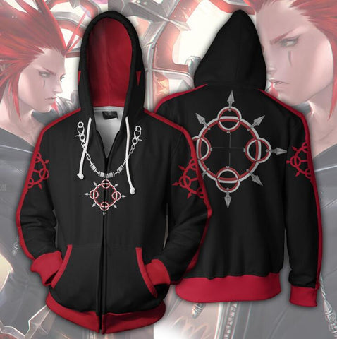 Kingdom Hearts Axel Zip Up Hoodie MZH318 - icoshero