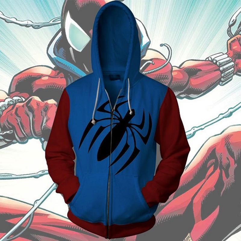 The Avengers Scarlet Spider Man Zip Up Hoodie MZH570 - icoshero