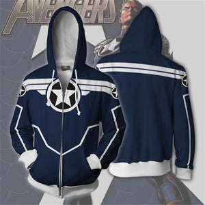 Avengers Captain America Secret  War Zip Up Hoodie MZH630 - icoshero