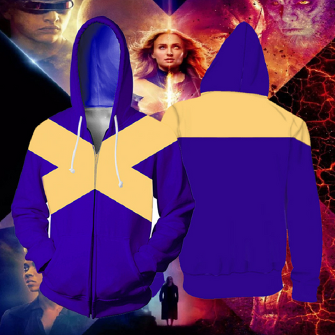 X-Men: Dark Phoenix Zip Up Hoodie MZH701 - icoshero