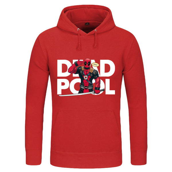 Men's Marvel Antihero Deadpool Kangaroo Pocket Fleece Hoodie - icoshero