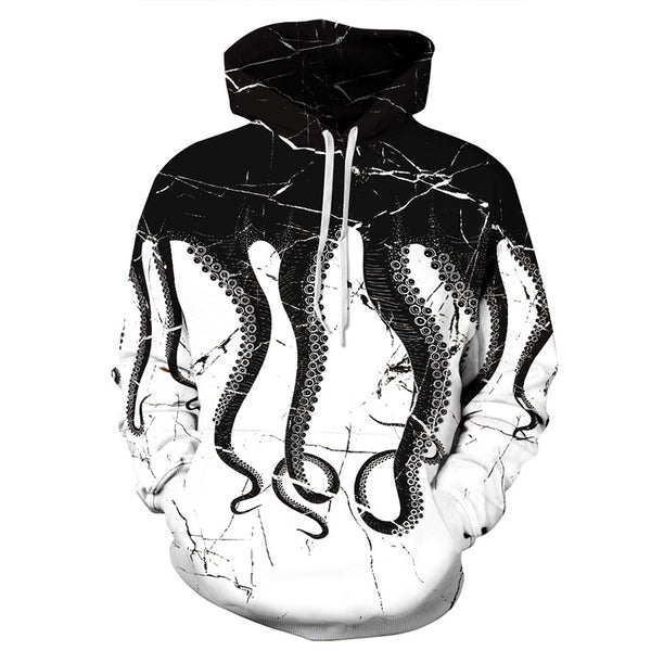 3D Print Hoodie - Cracked Octopus Pullover Hoodie  ICK004 - icoshero