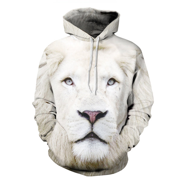 3D Print Hoodie - Realistic Lion Pattern Pullover Hoodie ICK030 - icoshero