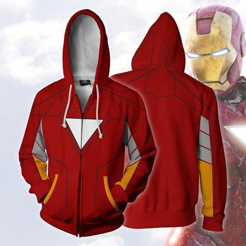 The Avengers 4 Endgame Tony Stark Zip Up Hoodie MZH807 - icoshero