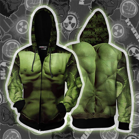 The Avengers Endgame Hulk Zip Up Hoodie MZH804 - icoshero